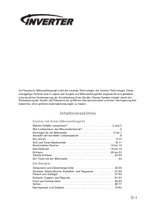 Bedienungsanleitung Panasonic NN-CF750W Mikrowelle