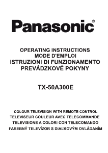 Manuale Panasonic TX-50A300E LCD televisore