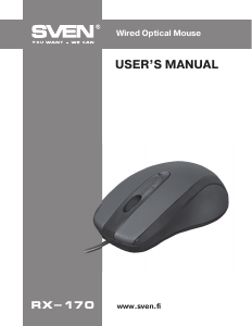 Handleiding Sven RX-170 Muis