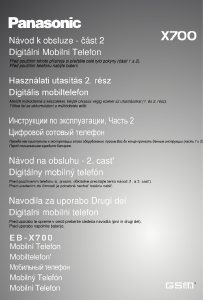 Návod Panasonic EB-X70 Mobilný telefón