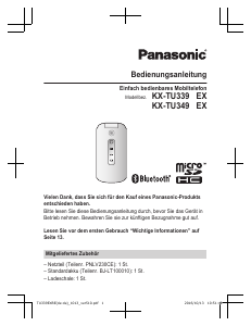 Bedienungsanleitung Panasonic KX-TU339EX Handy