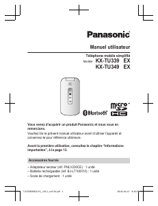 Mode d’emploi Panasonic KX-TU339EXBE Téléphone portable