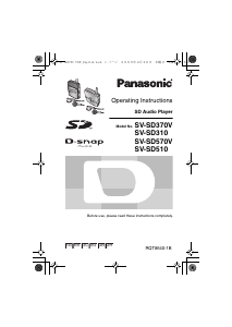 Manual Panasonic SV-SD510 Mp3 Player