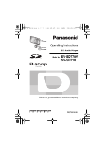 Manual Panasonic SV-SD710 Mp3 Player
