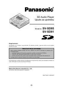 Priručnik Panasonic SV-SD85EG Mp3 reproduktor