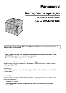 Manual Panasonic KX-MB2120EU Impressora multifunções