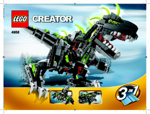 Bruksanvisning Lego set 4958 Creator Monster dino