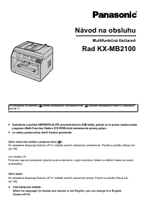 Návod Panasonic KX-MB2170HX Multi varič