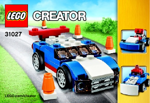 Bruksanvisning Lego set 31027 Creator Blå racerbil
