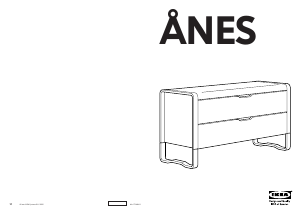 Käyttöohje IKEA ANES (2 drawers) Lipasto