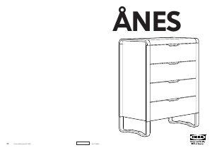 Käyttöohje IKEA ANES (4 drawers) Lipasto