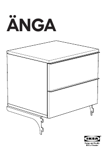 Käyttöohje IKEA ANGA (2 drawers) Lipasto