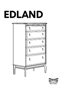 Käyttöohje IKEA EDLAND (5 drawers) Lipasto