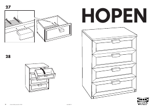Kasutusjuhend IKEA HOPEN (4 drawers) Kummut