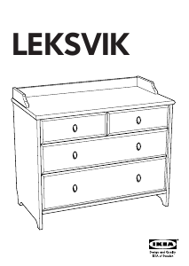Руководство IKEA LEKSVIK (4 drawers) Комод