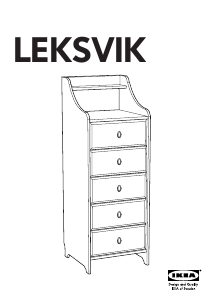 Посібник IKEA LEKSVIK (5 drawers) Комод