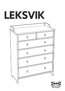 Vadovas IKEA LEKSVIK (6 drawers) Komoda