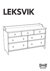 Руководство IKEA LEKSVIK (7 drawers) Комод