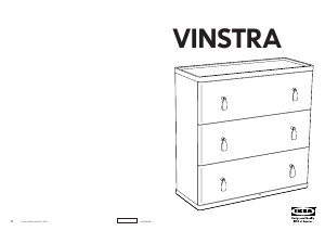 Handleiding IKEA VINSTRA (3 drawers) Ladekast