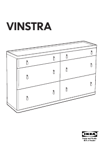 Manual IKEA VINSTRA (6 drawers) Dresser