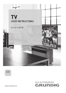 Bedienungsanleitung Grundig 40 VLE 6520 BL LCD fernseher