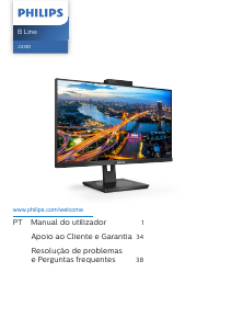 Manual Philips 243B1JH B Line Monitor LED