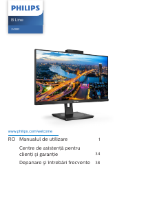 Manual Philips 243B1JH B Line Monitor LED