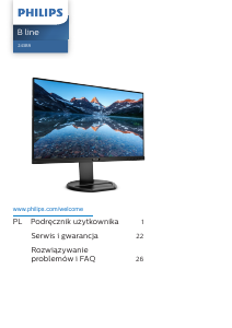 Instrukcja Philips 243B9 Monitor LED