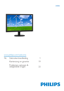 Handleiding Philips 243S5LJMB LED monitor