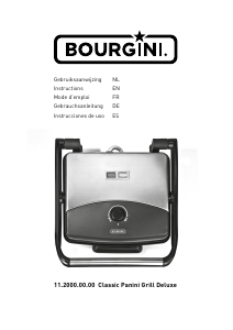 Handleiding Bourgini 11.2000.00.00 Classic Deluxe Contactgrill