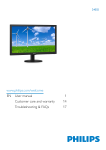 Manual Philips 243S5LSB5 LED Monitor