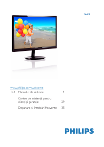 Manual Philips 244E5QHAD Monitor LED