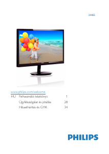 Használati útmutató Philips 244E5QHSD LED-es monitor