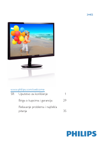 Priručnik Philips 244E5QHSD LED zaslon