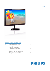 Manual Philips 244E5QSD Monitor LED