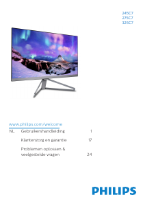 Handleiding Philips 245C7QJSB LED monitor