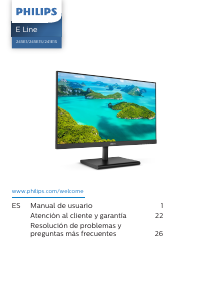 Manual de uso Philips 245E1S Monitor de LED