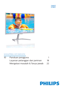 Panduan Philips 246E7QDAB Monitor LED