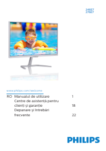 Manual Philips 246E7QDAB Monitor LED