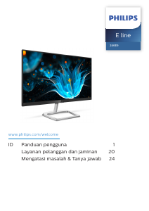 Panduan Philips 246E9QSB Monitor LED
