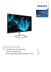 Instrukcja Philips 246E9QSB Monitor LED