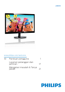 Panduan Philips 246V5LSB Monitor LED