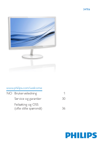 Bruksanvisning Philips 247E6ESW LED-skjerm