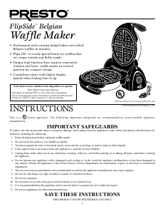 Handleiding Presto 03510 FlipSide Wafelijzer