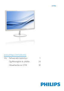 Használati útmutató Philips 247E6LDAD LED-es monitor