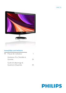 Mode d’emploi Philips 248C3LHSB Moniteur LED