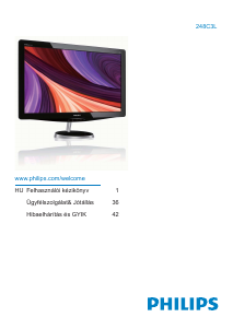 Használati útmutató Philips 248C3LHSB LED-es monitor