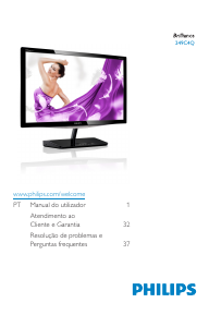 Manual Philips 249C4QHSB Monitor LED