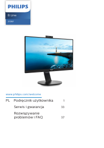 Instrukcja Philips 272B7QUBHEB Monitor LED