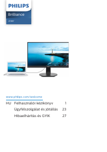 Használati útmutató Philips 272B7QUPBEB LED-es monitor